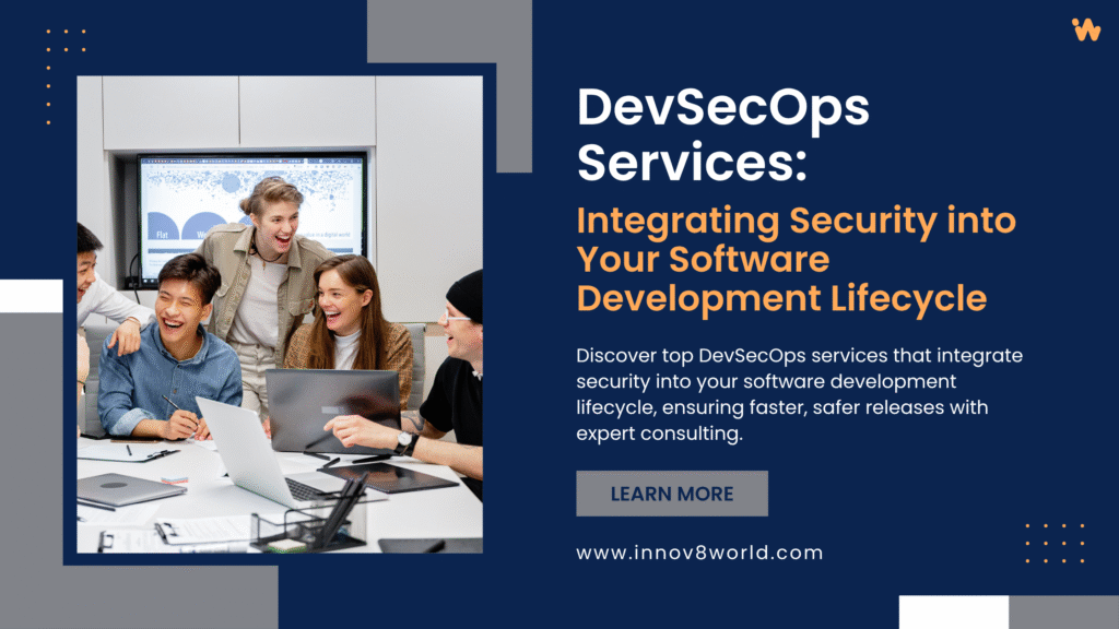 DevSecOps Software Development Services 3 Illustration showing DevSecOps services team integrating security into the software development lifecycle