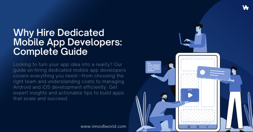Top 10 Powerful Benefits of Hiring Dedicated Mobile App Developers 3 Learn how to hire dedicated mobile app developers for Android & iOS. Compare costs, benefits, and expert tips for managing teams in India, USA, Europe, or SEA. Launch your app faster with skilled developers today.